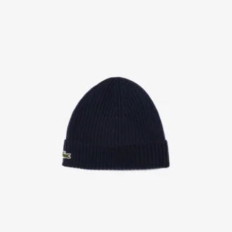 Unisex ribbestrikket lue i børstet ull
