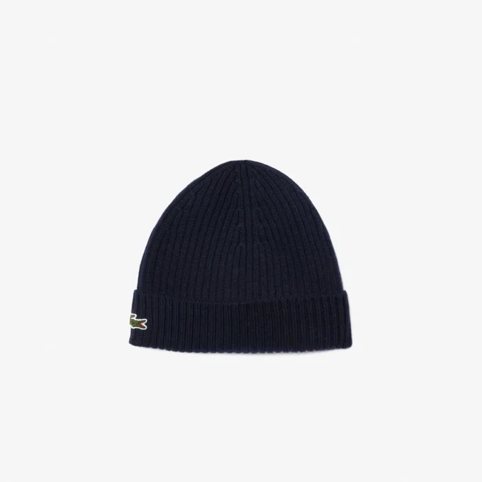 Unisex ribbestrikket lue i børstet ull