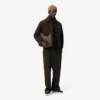 Unisex ribbestrikket lue i børstet ull