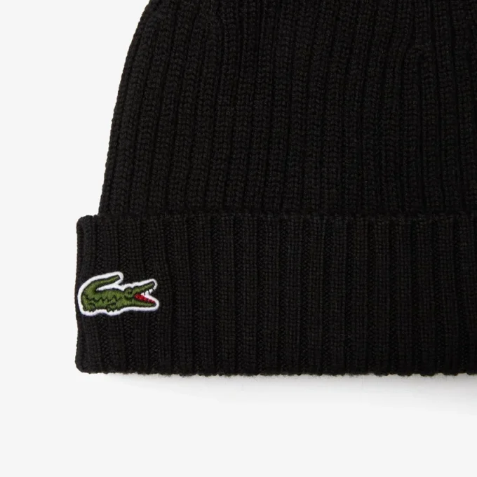 Unisex ribbestrikket lue i børstet ull