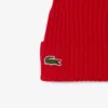 Unisex ribbestrikket lue i børstet ull