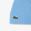 Unisex ribbestrikket lue i børstet ull