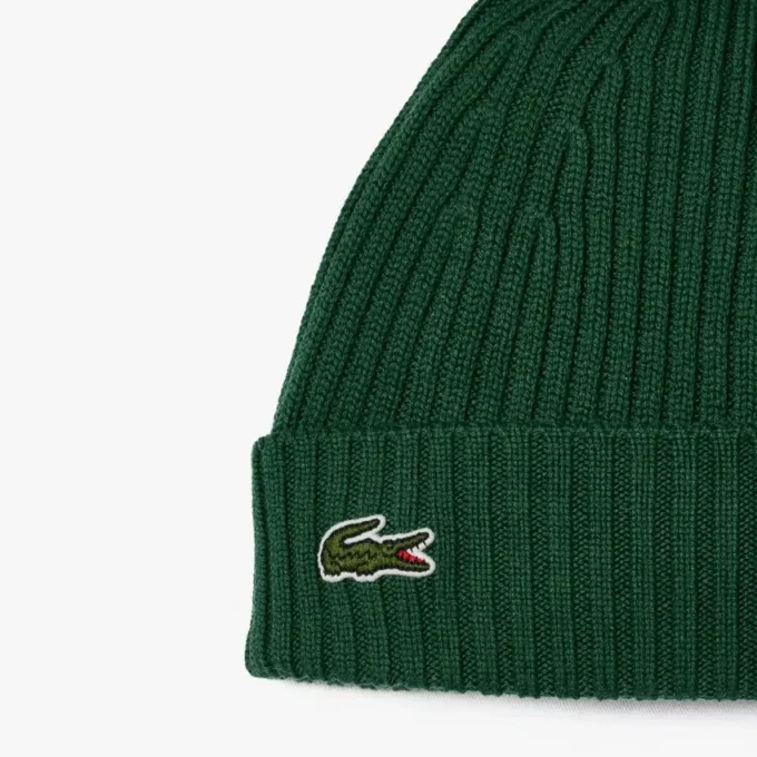 Unisex ribbestrikket lue i børstet ull