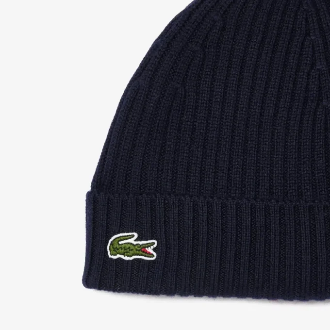 Unisex ribbestrikket lue i børstet ull
