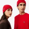 Unisex ribbestrikket lue i børstet ull
