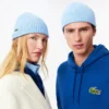 Unisex ribbestrikket lue i børstet ull