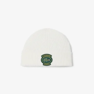 Unisex ribbet ullbeanie med logo