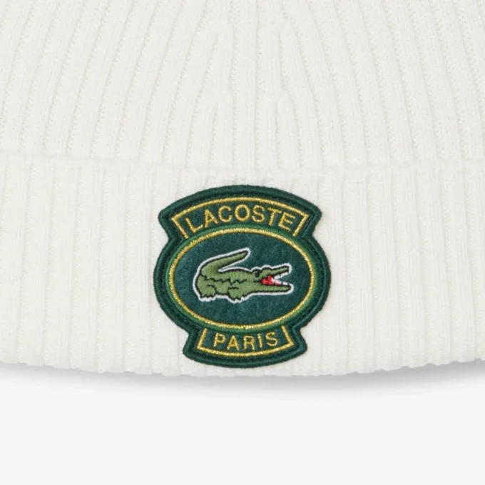 Unisex ribbet ullbeanie med logo