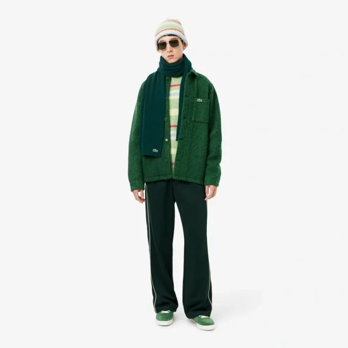 Unisex ribbet ullskjerf