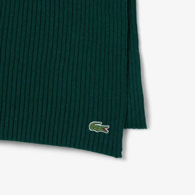 Unisex ribbet ullskjerf