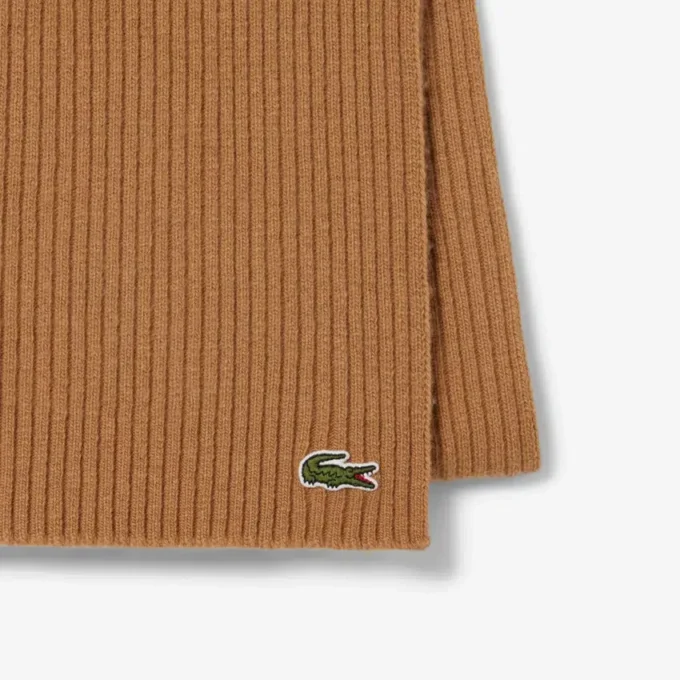 Unisex ribbet ullskjerf