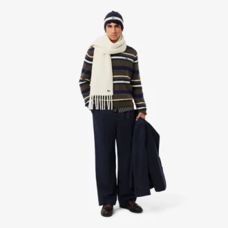 Unisex skjerf i alpakkaull med frynser