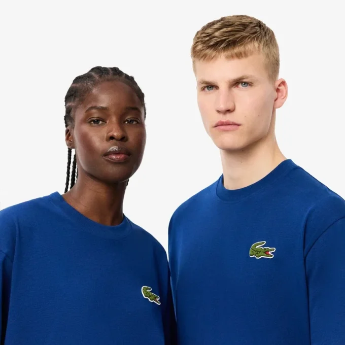 Unisex T-skjorte i tykk bomull med logo, løs passform