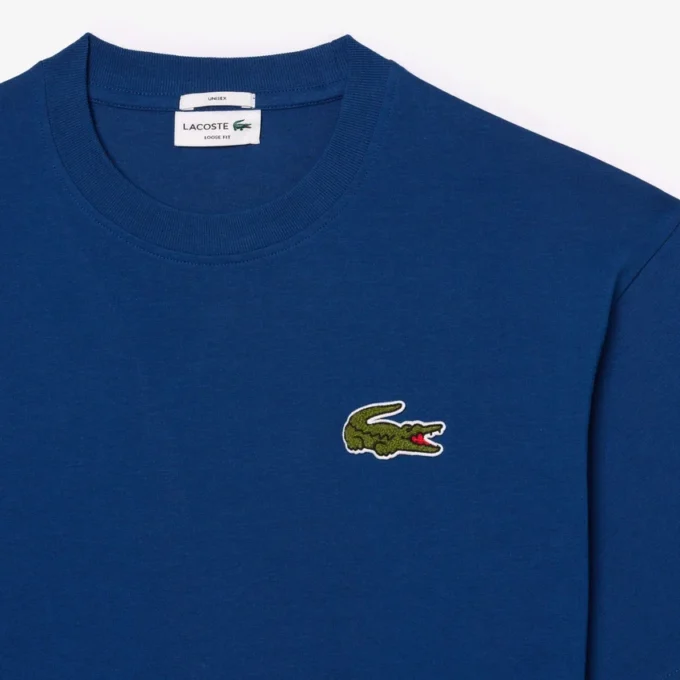 Unisex T-skjorte i tykk bomull med logo, løs passform