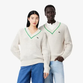 Unisex V-hals stripete Tennis-tøje