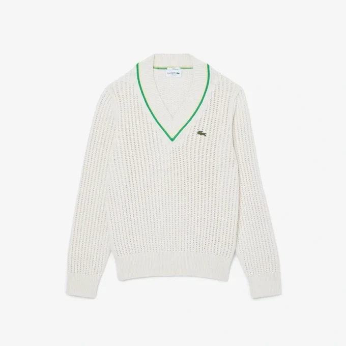 Unisex V-hals stripete Tennis-tøje
