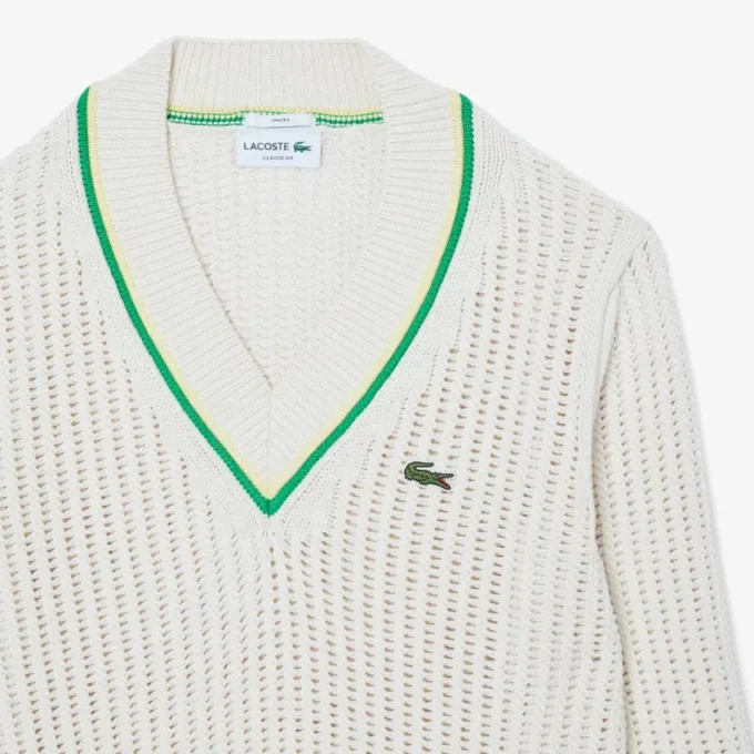 Unisex V-hals stripete Tennis-tøje