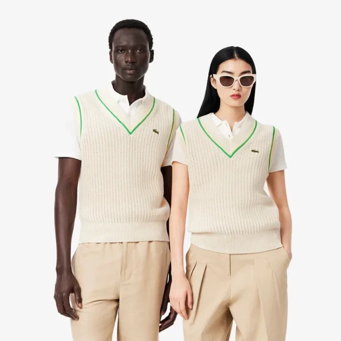 Unisex-vest med heklet effekt