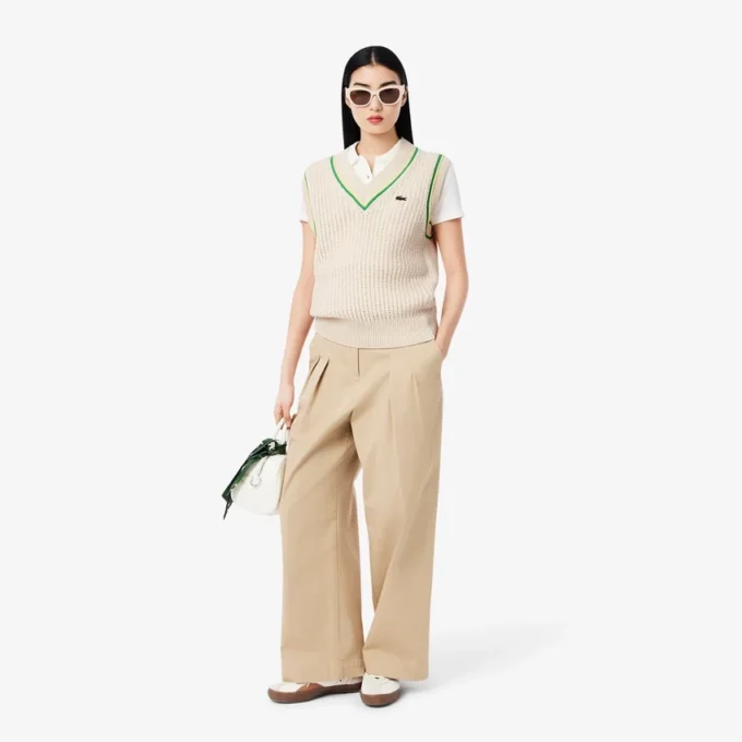 Unisex-vest med heklet effekt