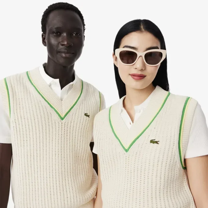 Unisex-vest med heklet effekt