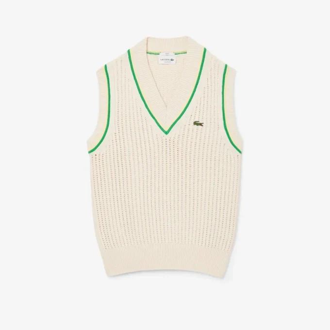 Unisex-vest med heklet effekt