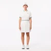Uv-beskyttende tennis-pologensere med stripet krage for kvinner