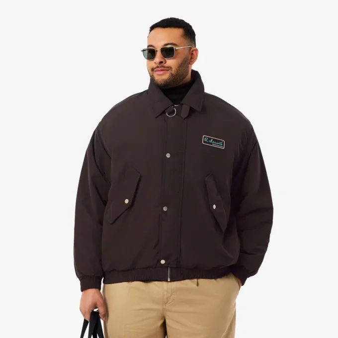Vannavvisende Aviator-jakke med emblem for menn