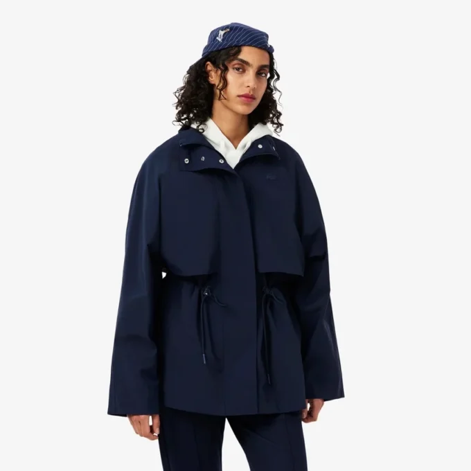 Vannavvisende oversized parkas i midtlang lengde