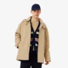 Vannavvisende parkas med hette i mellomlengde for menn