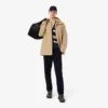 Vannavvisende parkas med hette i mellomlengde for menn