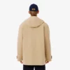 Vannavvisende parkas med hette i mellomlengde for menn