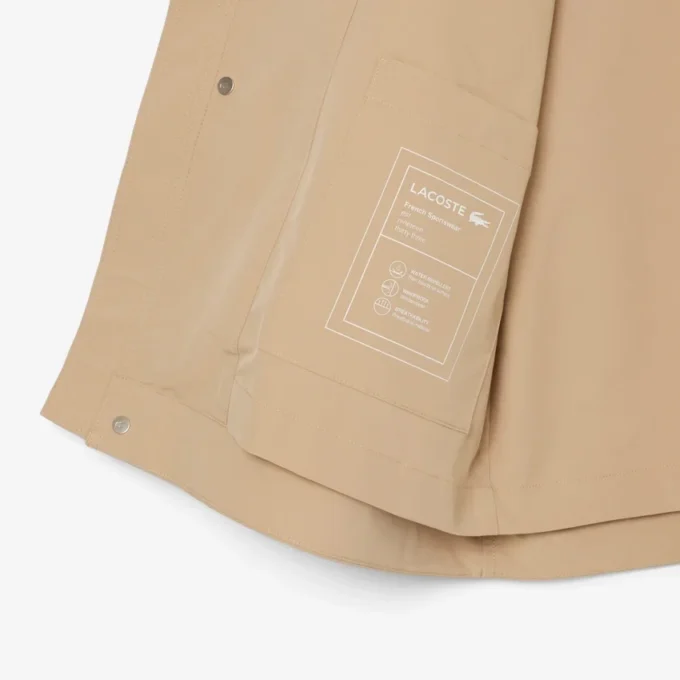 Vannavvisende parkas med hette i mellomlengde for menn