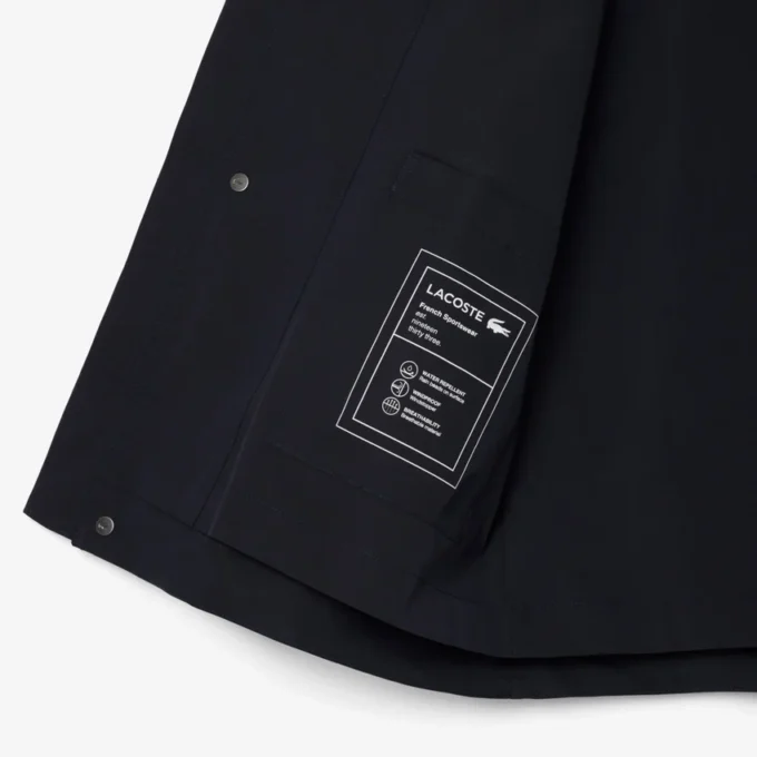 Vannavvisende parkas med hette i mellomlengde for menn