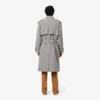 Vannavvisende rutete trenchcoat for menn