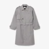 Vannavvisende rutete trenchcoat for menn