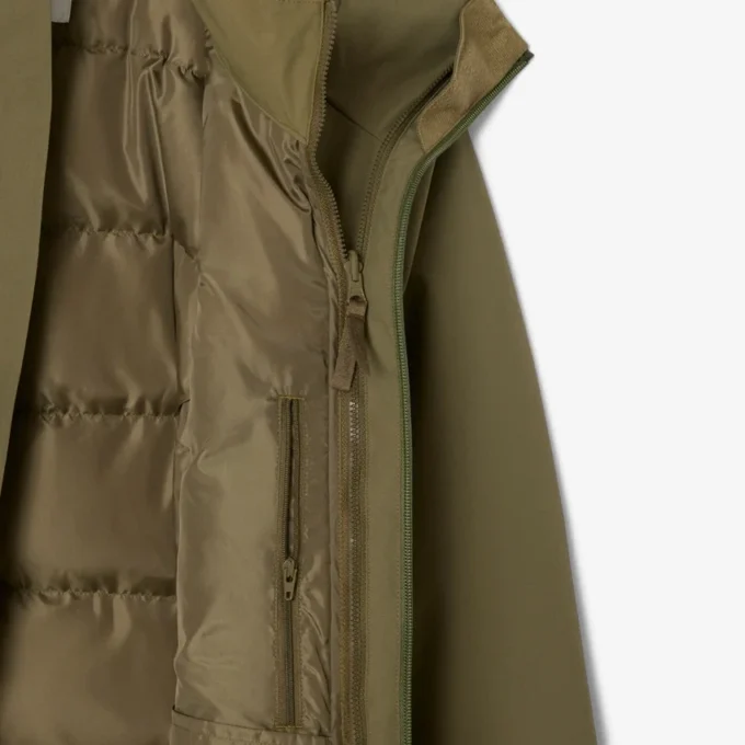 Vannavvisende, vattert 3-i-1-parkas for menn