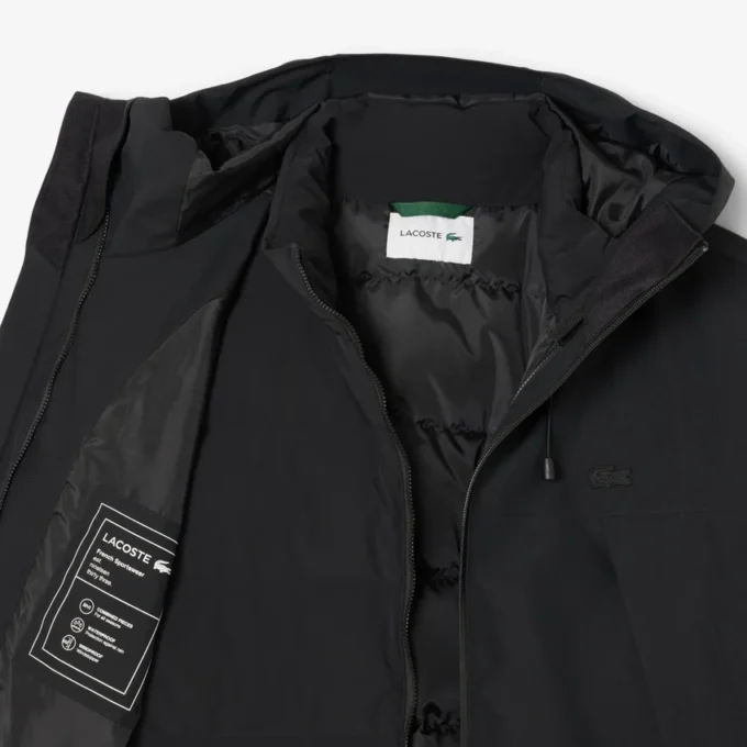 Vannavvisende, vattert 3-i-1-parkas for menn