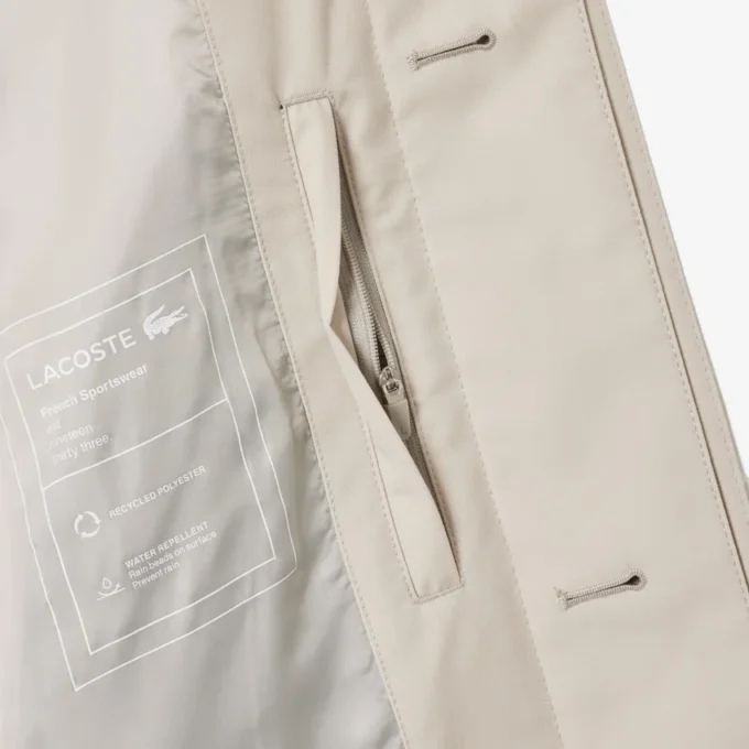 Vannavvisende, vindtett trenchcoat for menn
