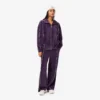 Velour-joggebukse med dekorative detaljer for kvinner