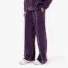 Velour-joggebukse med dekorative detaljer for kvinner