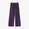 Velour-joggebukse med dekorative detaljer for kvinner
