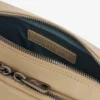 Vertikal skinnveske med monogram